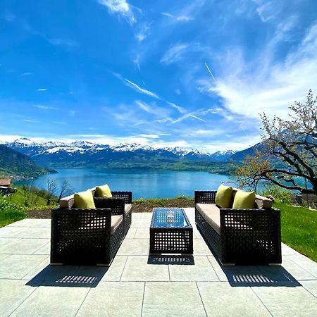 Panorama Boutique Apartment With Air Condition, Spa Entry In Solbadhotel Sigriswil Exteriör bild