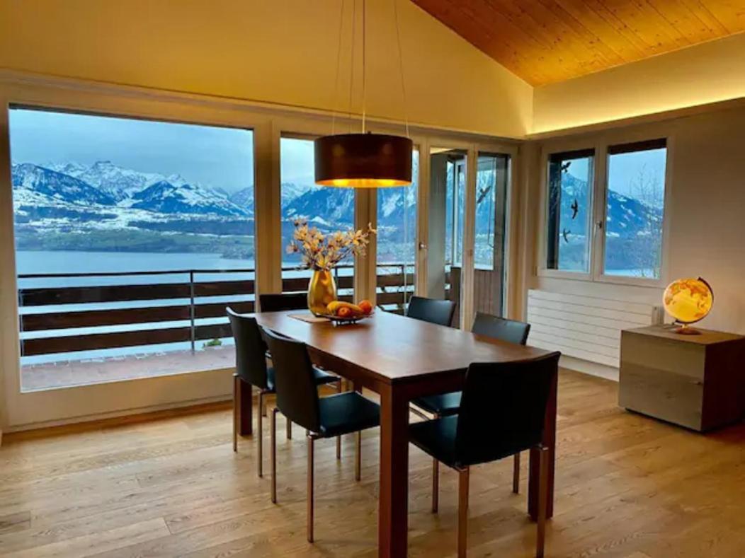 Panorama Boutique Apartment With Air Condition, Spa Entry In Solbadhotel Sigriswil Exteriör bild