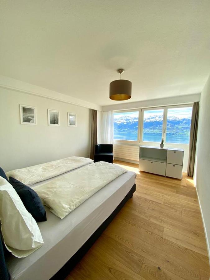 Panorama Boutique Apartment With Air Condition, Spa Entry In Solbadhotel Sigriswil Exteriör bild